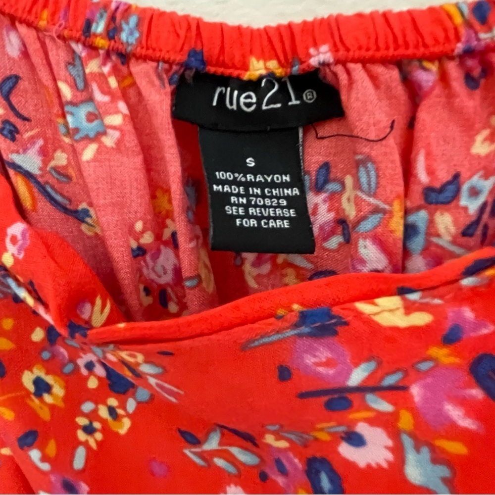 Rue 21 Floral Red Mini Dress - Picture 7 of 10
